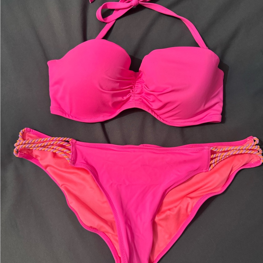 Victorias Secret Women's Bikini Set- 34D top Large bottom